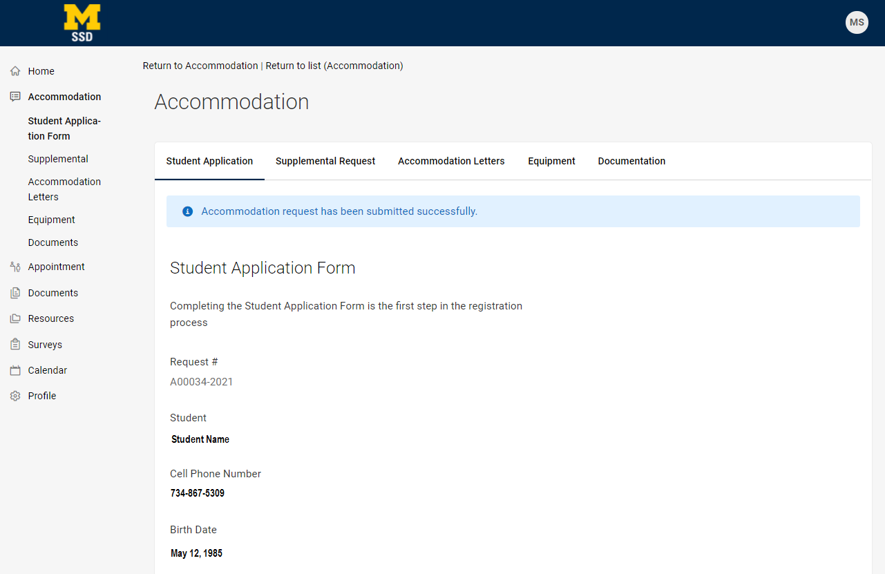 form submission completion